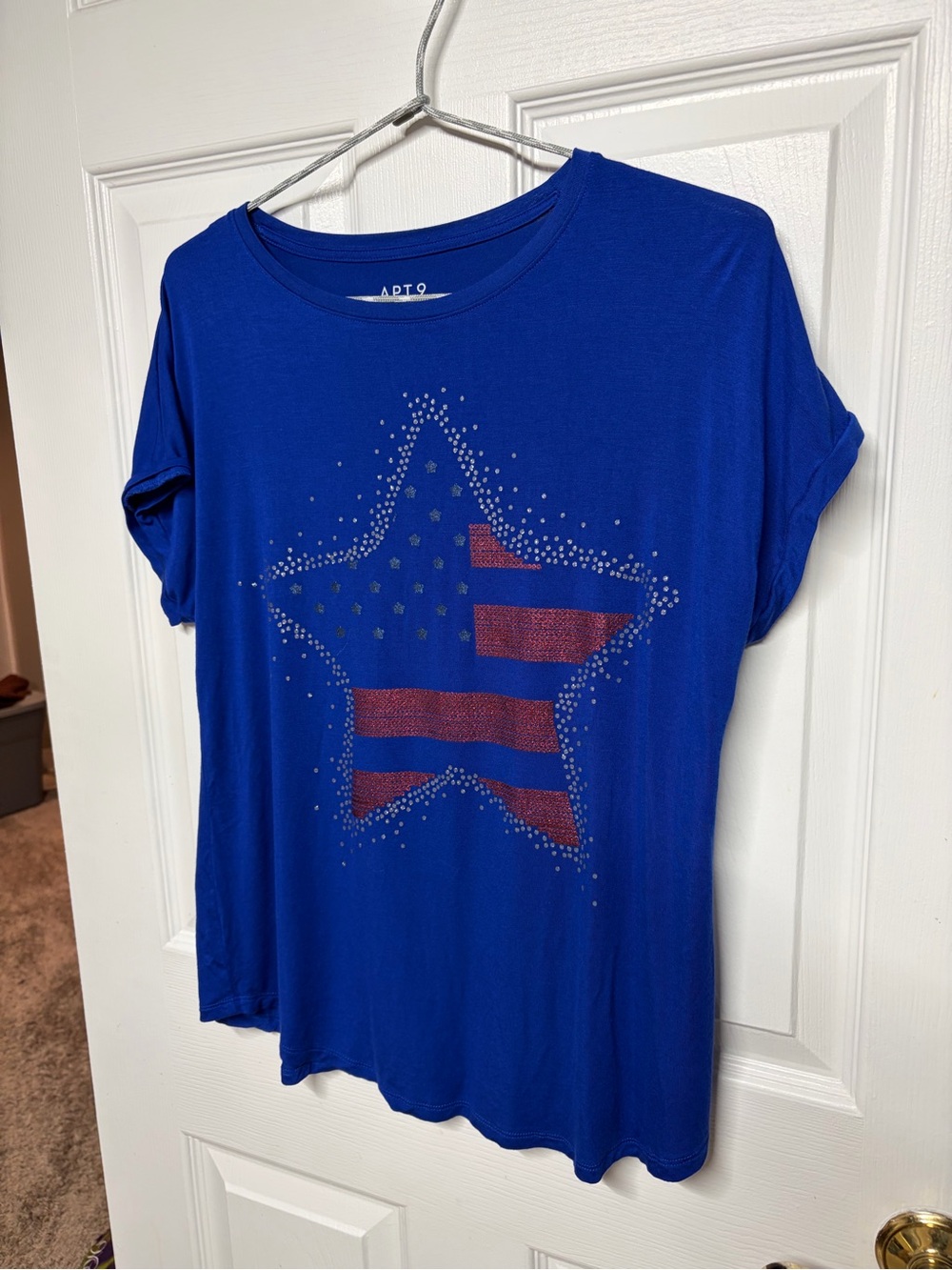 APT. 9 Women's Royal Blue Star Graphic Tee